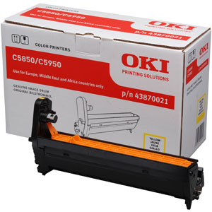 Oki 43870021 dobegysg Yellow (C5850, C5950) Oki C5950 lzernyomtathoz