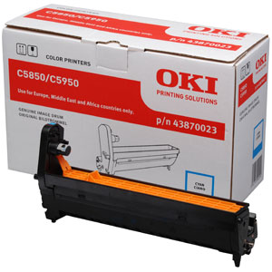 Oki 43870023 dobegysg Cyan (C5850, C5950) Oki C5950 lzernyomtathoz