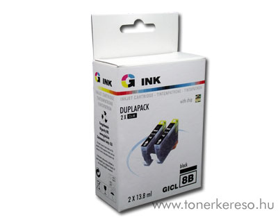 Canon CLI8B fekete dupla utngyrtott chipes patroncsomag G-Ink Canon PIXMA MP830 tintasugaras nyomtathoz