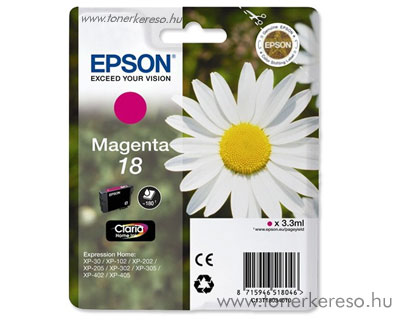 Epson T1803 (18) eredeti magenta tintapatron T18034010