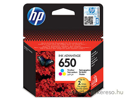 HP CZ102AE  (No. 650) sznes tintapatron HP DeskJet Ink Advantage 2542 tintasugaras nyomtathoz