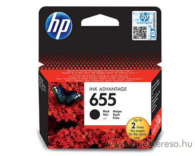 HP CZ109AE (No. 655) Bk tintapatron HP Deskjet Ink Advantage 3525 tintasugaras nyomtathoz