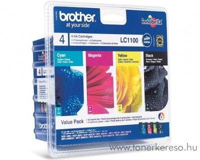 Brother DCP-6690 eredeti CMYBK tintapatron pack LC1100VALBP Brother MFC-5490CN tintasugaras nyomtathoz