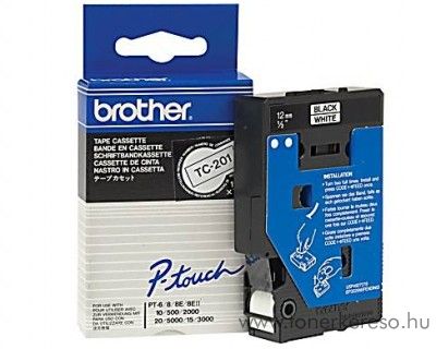 Brother eredeti TC201 black-white szalag BRTC201RB Brother P-Touch 8EII mtrixnyomtathoz