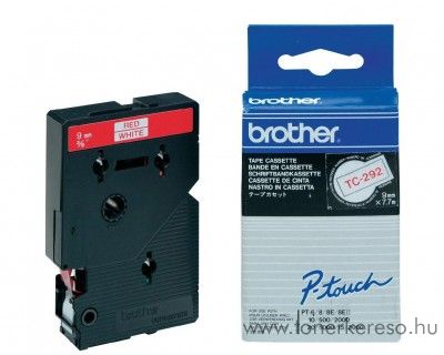 Brother eredeti TC292 red-white szalag BRTC292RB Brother P-Touch 8EII mtrixnyomtathoz