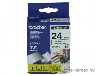 Brother eredeti TX251 black-white szalag Brother P-Touch 30 mtrixnyomtathoz