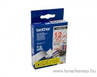 Brother eredeti TZe132 red-clear szalag BRTZe132RB