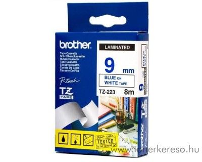 Brother eredeti TZe223 blue-white szalag BRTZe223RB Brother P-Touch 9600 mtrixnyomtathoz