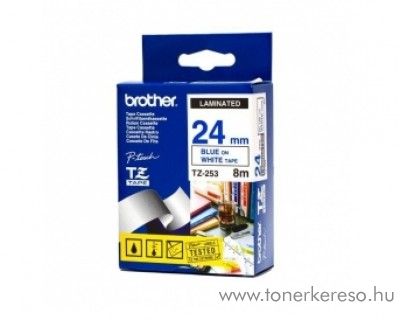 Brother eredeti TZe253 blue-white szalag BRTZe253RB Brother P-Touch 7600VP mtrixnyomtathoz