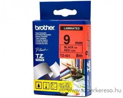 Brother eredeti TZe421 black-red szalag BRTZe421RB Brother P-Touch 550 mtrixnyomtathoz