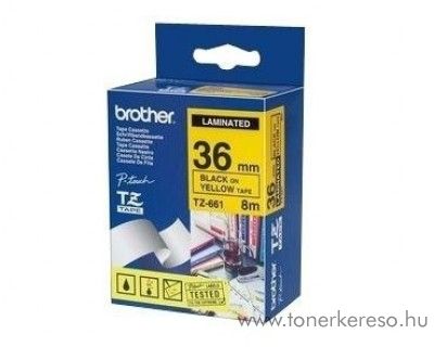 Brother eredeti TZe661 black-yellow szalag BRTZe661RB Brother P-Touch 9600 mtrixnyomtathoz