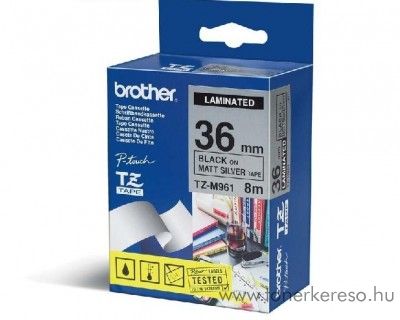 Brother eredeti TZeM961 black-matt silver szalag BRTZeM961RB Brother P-Touch 9400 mtrixnyomtathoz