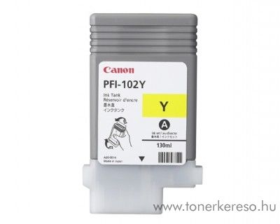 Canon PFI-102Y eredeti yellow tintapatron 0898B001AA