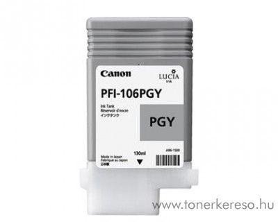 Canon PFI-106PGY eredeti photo grey tintapatron 6631B001AA Canon imagePROGRAF iPF6450 tintasugaras nyomtatóhoz
