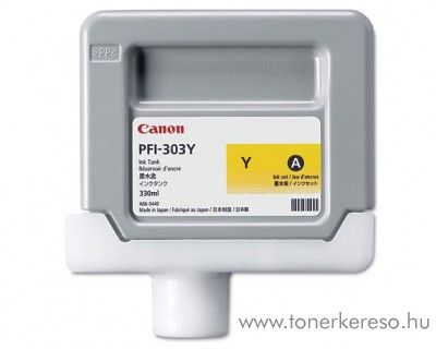 Canon PFI-303Y eredeti yellow tintapatron 2961B001AA Canon imagePROGRAF iPF820  tintasugaras nyomtathoz