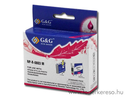 Epson Photo R265/R360/RX560 magenta tintapatron GGT0803M Epson Stylus Photo PX720WD tintasugaras nyomtathoz