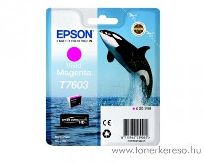 Epson SC-P600 eredeti magenta tintapatron C13T76034010 Epson SureColor SC-P600 tintasugaras nyomtathoz