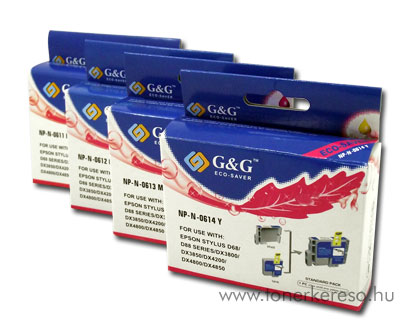 Epson D68/D88/DX3850/.. tintapatron csomag G&G GGT061 Epson Stylus D 68 tintasugaras nyomtathoz