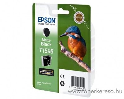 Epson T1598 eredeti matt fekete black tintapatron C13T15984010