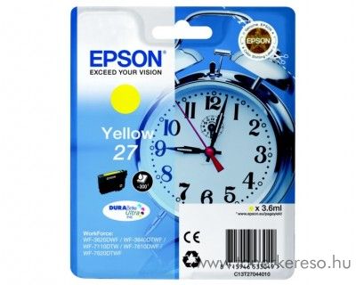 Epson T2704 eredeti yellow tintapatron C13T27044010 Epson WorkForce WF-3640DTWF tintasugaras nyomtathoz