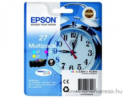 Epson T2705 eredeti tintapatron multipack C13T27054010 Epson WorkForce WF-7620DTWF tintasugaras nyomtathoz