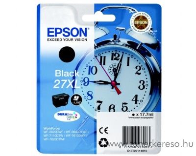 Epson T2711 eredeti fekete XL tintapatron C13T27114010 Epson WorkForce WF-7610DWF tintasugaras nyomtathoz