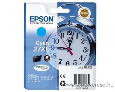 Epson T2712 eredeti cyan XL tintapatron C13T27124010 Epson WorkForce WF-3640DTWF tintasugaras nyomtathoz