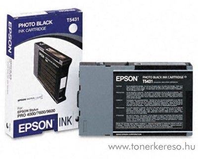 Epson T5431 eredeti photo fekete black tintapatron C13T543100 Epson Stylus Pro 4000-C8 tintasugaras nyomtathoz