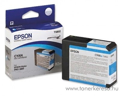 Epson T5802 eredeti cyan tintapatron C13T580200 Epson Stylus Pro 3880 Designer Edition tintasugaras nyomtathoz