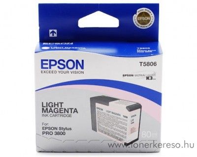 Epson T5806 eredeti light magenta tintapatron C13T580600 Epson Stylus Pro 3800 tintasugaras nyomtathoz