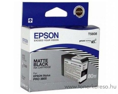 Epson T5808 eredeti matt fekete black tintapatron C13T580800 Epson Stylus Pro 3880 Designer Edition tintasugaras nyomtathoz