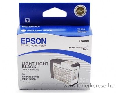 Epson T5809 eredeti light light black tintapatron C13T580900 Epson Stylus Pro 3880 Designer Edition tintasugaras nyomtathoz