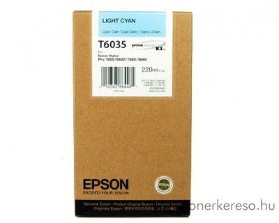 Epson T6035 light cyan eredeti nagykap. tintapatron C13T603500 Epson Stylus Pro 7880 tintasugaras nyomtathoz