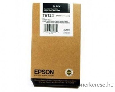 Epson T6121 eredeti photo fekete black tintapatron C13T612100 Epson Stylus Pro 7400 Photo Black Edition tintasugaras nyomtathoz