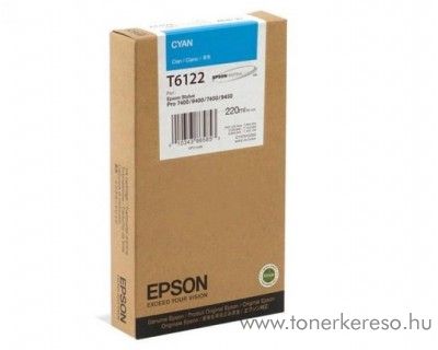 Epson T6122 eredeti cyan tintapatron C13T612200