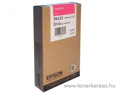 Epson T6123 eredeti magenta tintapatron C13T612300 Epson Stylus Pro 7400 Photo Black Edition tintasugaras nyomtathoz