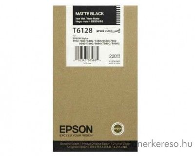 Epson T6128 eredeti matt fekete black tintapatron C13T612800 Epson Stylus Pro 7880 tintasugaras nyomtathoz