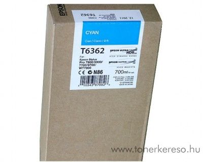 Epson T6362 eredeti cyan tintapatron C13T636200 Epson Stylus Pro 9900 tintasugaras nyomtatóhoz
