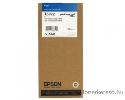 Epson T6922 eredeti cyan tintapatron C13T692200 Epson SureColor SC-T7000 POS tintasugaras nyomtathoz