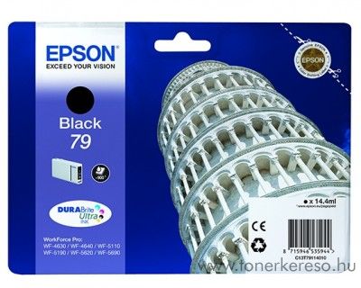 Epson T7911 eredeti fekete tintapatron C13T79114010 Epson WorkForce Pro WF-5620DWF tintasugaras nyomtathoz