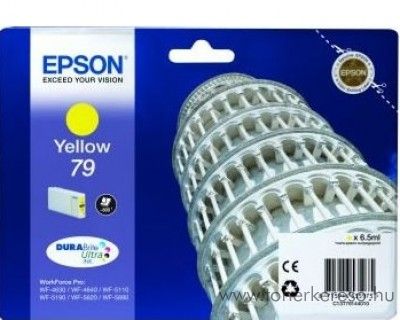 Epson T7914 eredeti yellow tintapatron C13T79144010 Epson WorkForce Pro WF-5190DW tintasugaras nyomtathoz