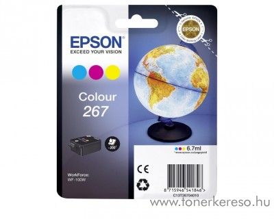 Epson WF-100W (267) eredeti CMY color tintapatron T26704010 Epson WorkForce WF-100W tintasugaras nyomtathoz