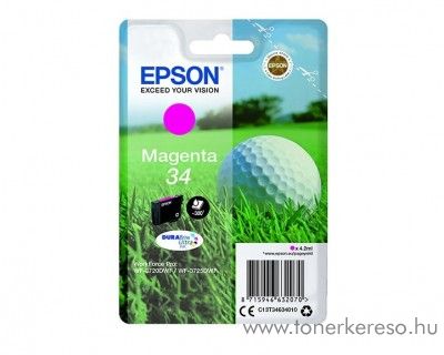 Epson WF-3720DWF eredeti magenta tintapatron T34634010