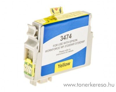 Epson WF-3720DWF utngyrtott yellow tintapatron GGET3474 Epson WorkForce Pro WF-3720DWF tintasugaras nyomtathoz