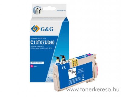 Epson WF-4745 utngyrtott magenta tintapatron GGET07U340 Epson WorkForce Pro WF-4745DTWF tintasugaras nyomtathoz