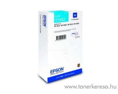 Epson WF-8010DW (T7552) eredeti cyan tintapatron C13T755240 Epson WorkForce Pro WF-R8590DTWF tintasugaras nyomtathoz