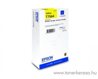 Epson WF-8010DW (T7564) eredeti yellow tintapatron C13T756440 Epson WorkForce Pro WF-8590DWF tintasugaras nyomtathoz