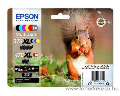 Epson XP-15000 eredeti tintapatron csomag 378XL/478XL T379D4010 Epson Expression Photo HD XP-15000 tintasugaras nyomtathoz