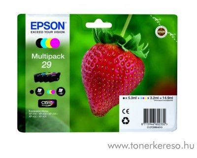 Epson XP-235/335 (29) eredeti CMYBK multipack T29864010 Epson Expression Home XP-245 tintasugaras nyomtathoz