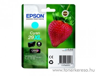Epson XP-235/335 (29XL) eredeti cyan tintapatron T29924010 Epson Expression Home XP-445 tintasugaras nyomtathoz